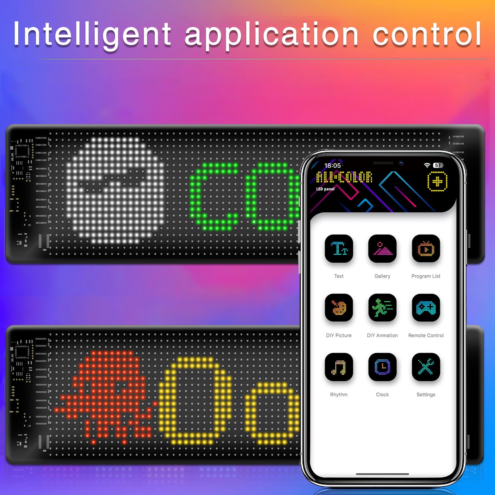 RP1035R Rounded Corners Car Rear Windshield DIY Advertising Screen Bluetooth APP Control LED Matrix Display Screen RP1035R Rounded Corners Car Rear Windshield DIY Advertising Screen Bluetooth APP Control LED Matrix Display Screen